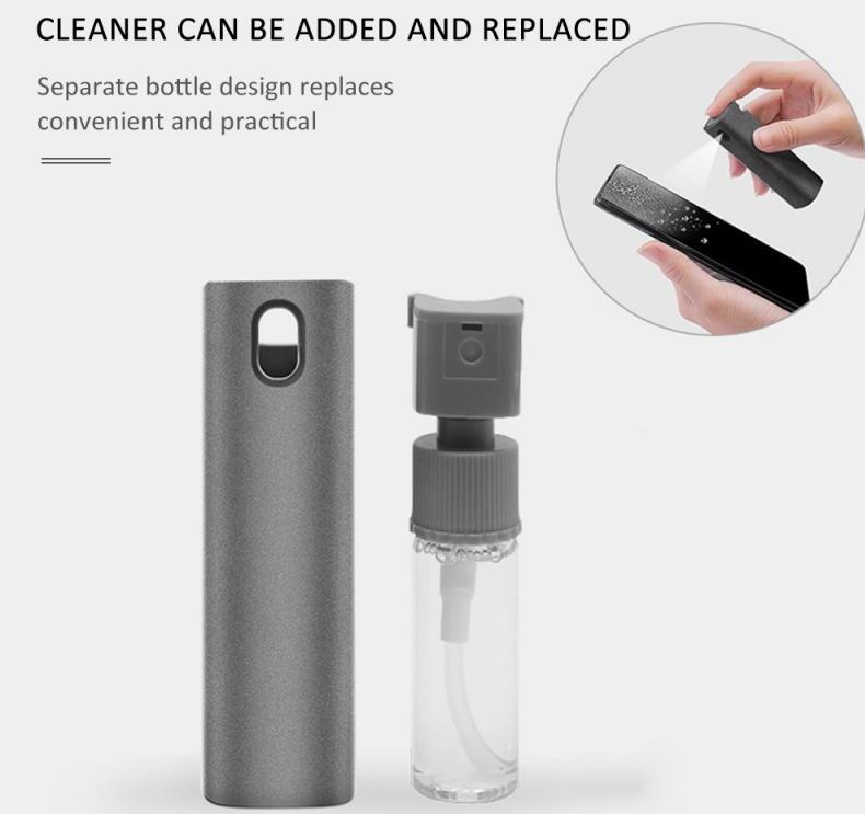 2 In 1 Glass Cleaner Kit Includes Dust Removal Microfiber Cloth Set